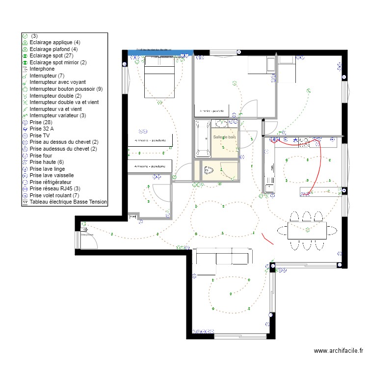 aparte letice modif client. Plan de 0 pièce et 0 m2