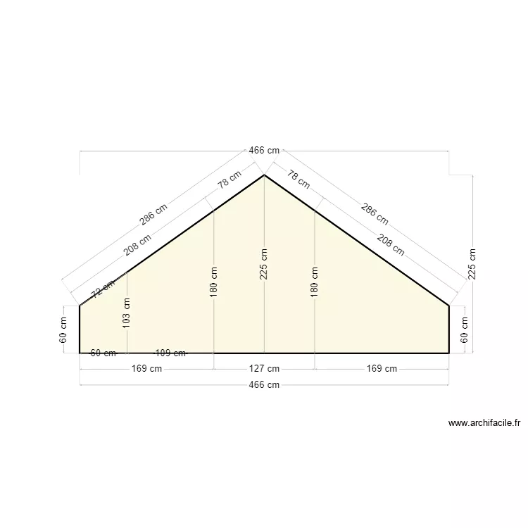 COUPE COMBLE . Plan de 