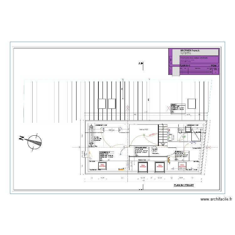 BROTHIER ÉTAGE. Plan de 0 pièce et 0 m2