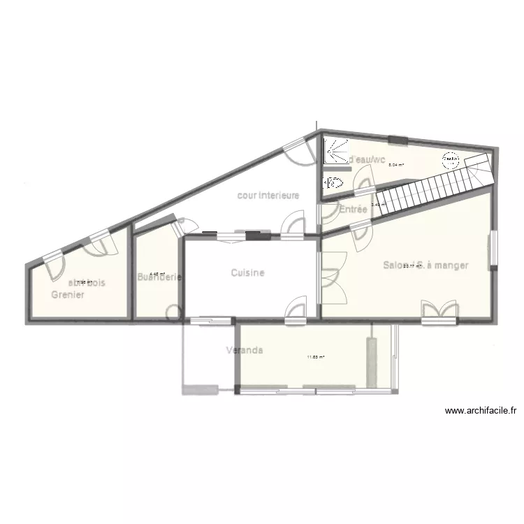 Aiguefonde rdc nu. Plan de 