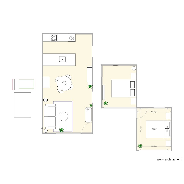 Dominique. Plan de 0 pièce et 0 m2