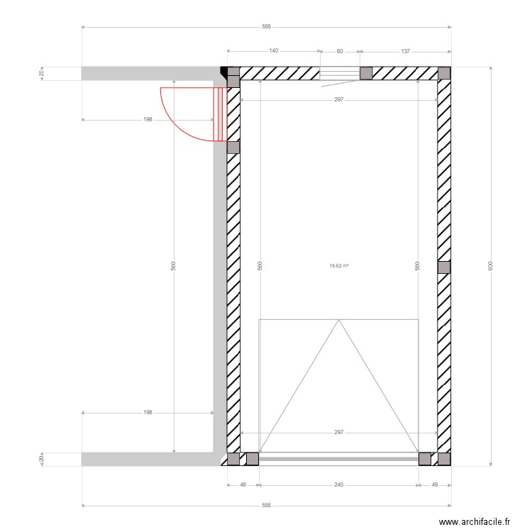 CHASLIN Florent. Plan de 1 pièce et 19 m2