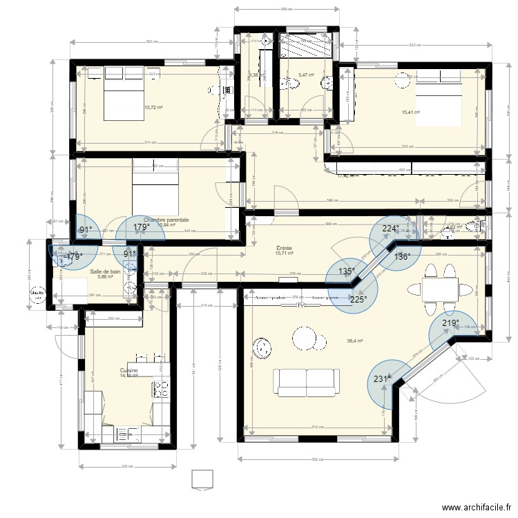 APPARTEMENT 3 CHAMBRES 1. Plan de 11 pièces et 149 m2