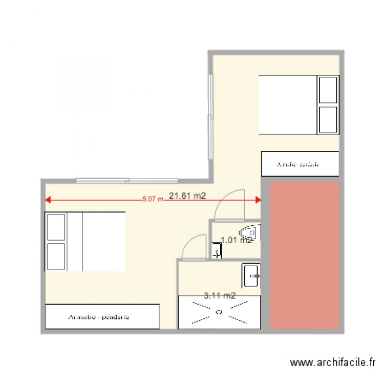 GARAGE 2 CHAMBRES. Plan de 0 pièce et 0 m2