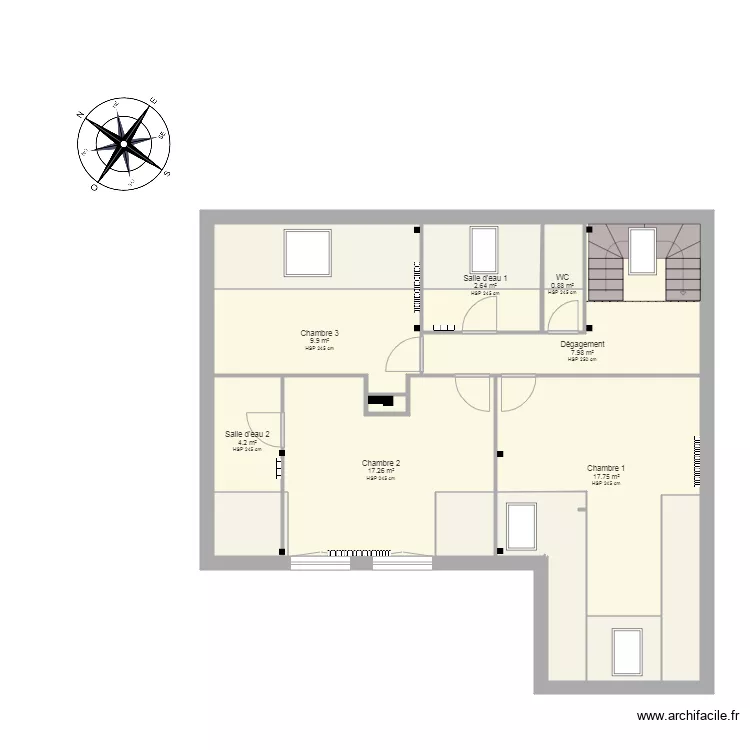 Wolxheim Etage habitable. Plan de 