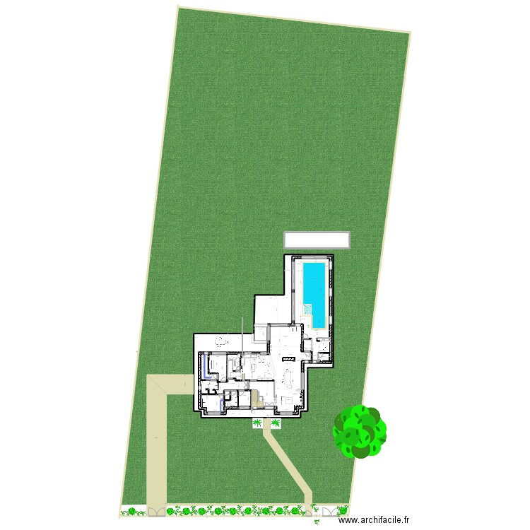 maison 4. Plan de 44 pièces et 1073 m2