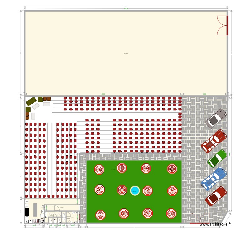 morcellement mwamba. Plan de 13 pièces et 1024 m2