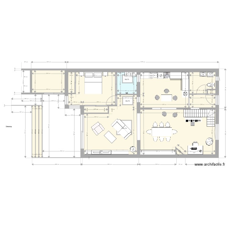 MAISON HELENE ET PATRICK C. Plan de 15 pièces et 98 m2