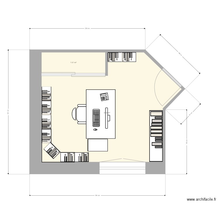 plan chambre1 bureau. Plan de 0 pièce et 0 m2