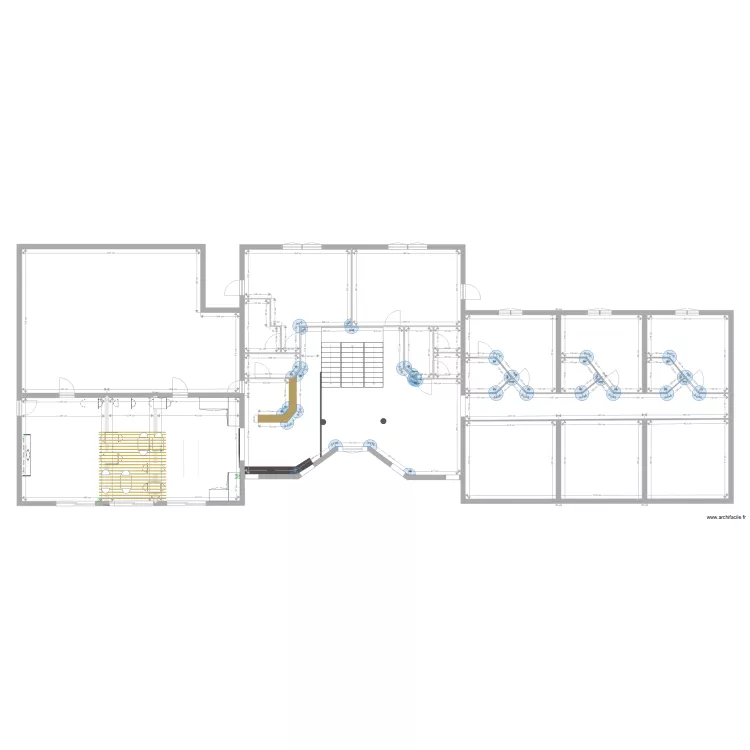 Am&eacute;nagement de la r&eacute;ception. Plan de 