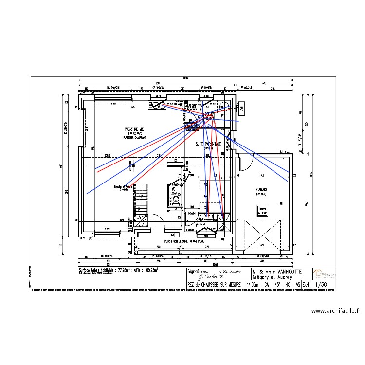 VANHOUTTE RDC PLOMBERIE. Plan de 0 pièce et 0 m2