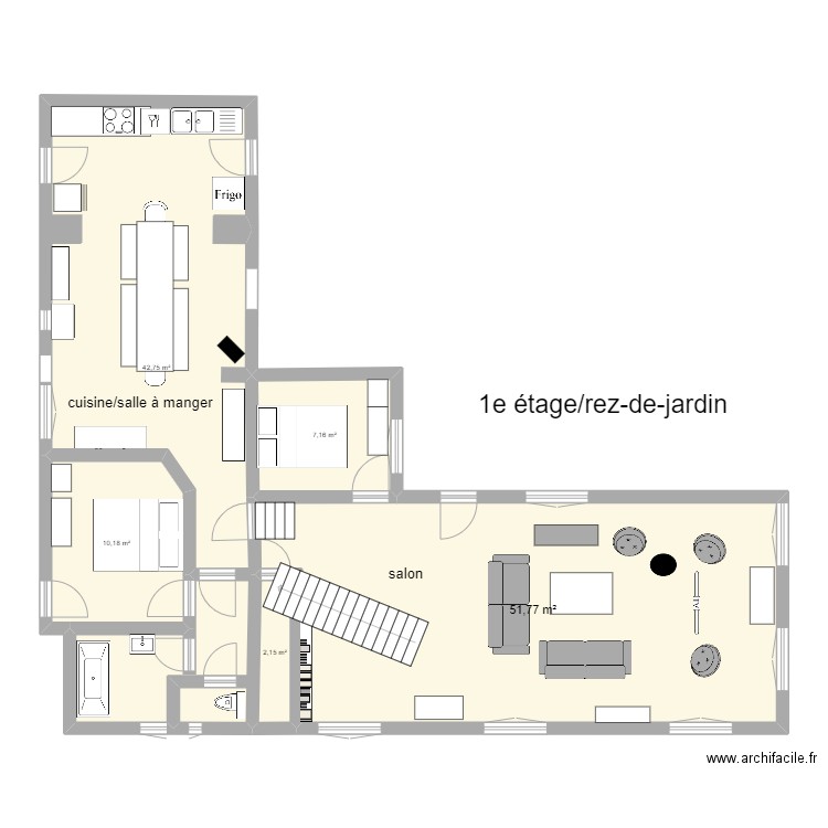 LES ECLAIREUSES 11. Plan de 5 pièces et 114 m2