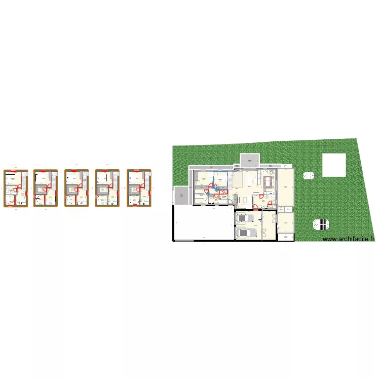 Maison 6. Plan de 