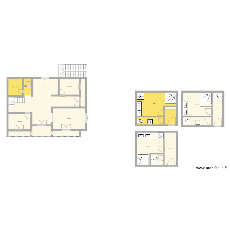 escalier. Plan de 0 pièce et 0 m2