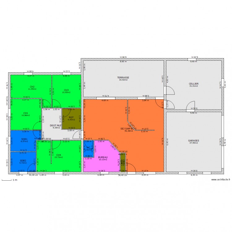 essai4couleurs. Plan de 0 pièce et 0 m2