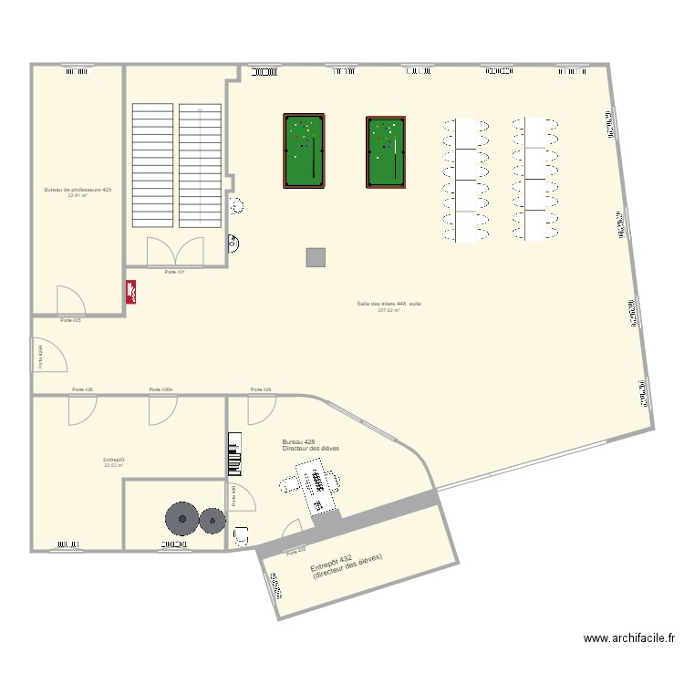 suite salle inter PDC. Plan de 0 pièce et 0 m2