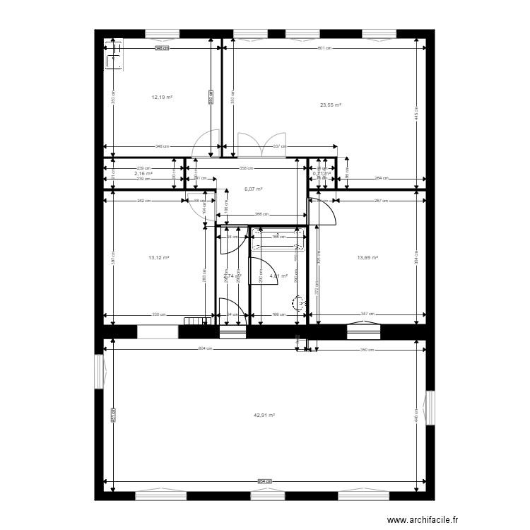maisonmodif1. Plan de 10 pièces et 122 m2