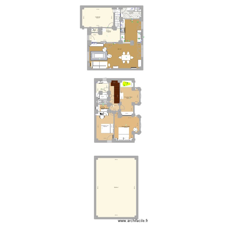 Plan maison Temple de Bretagne. Plan de 13 pièces et 178 m2