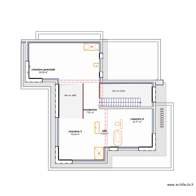 BERHUY-PLAN ELECTRIQUE R+1. Plan de 0 pièce et 0 m2