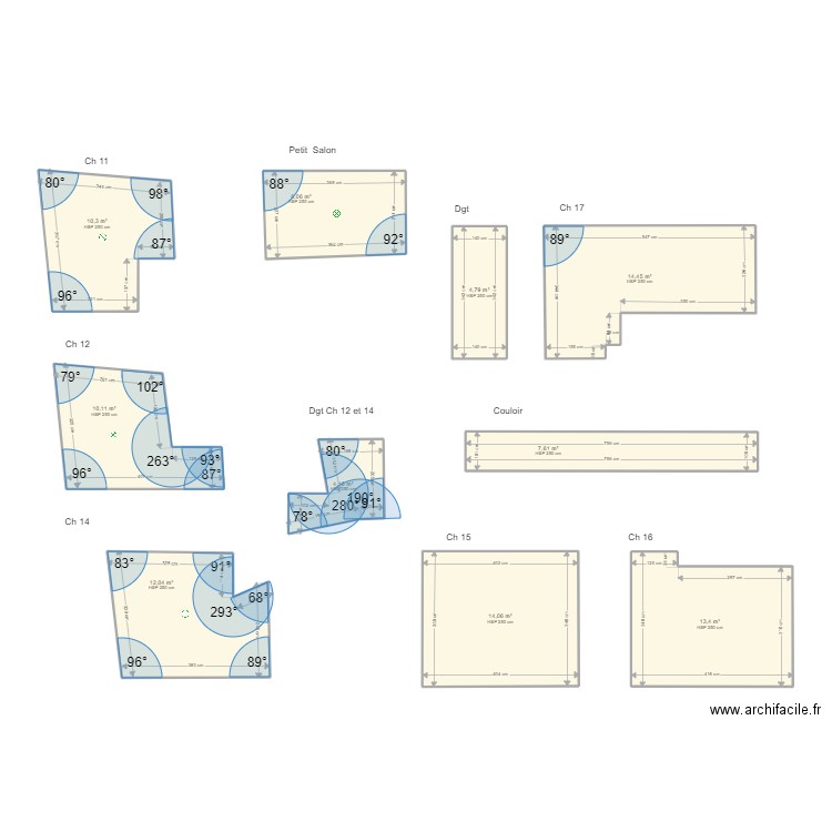 Hôtel Nogent le Rotrou 1er (Version M. GAZZA). Plan de 10 pièces et 99 m2