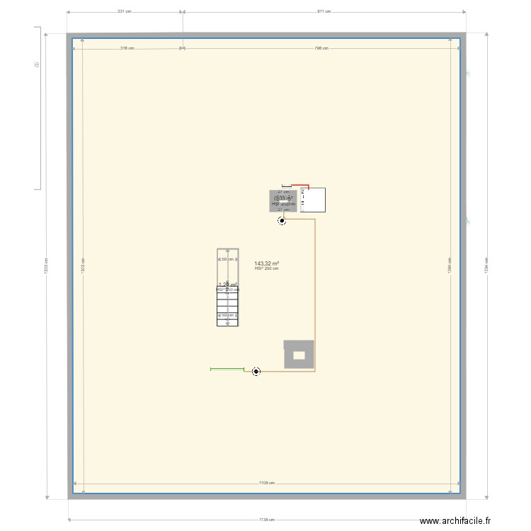 Grenier. Plan de 0 pièce et 0 m2