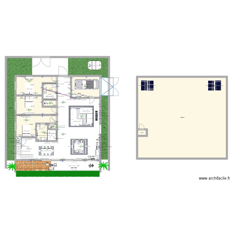 africandream. Plan de 10 pièces et 273 m2