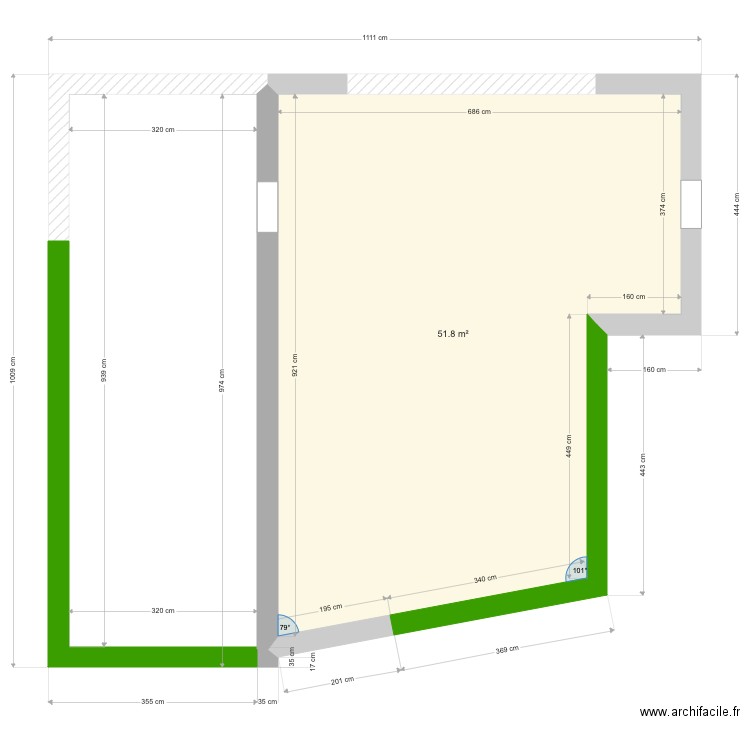 Grange Niveau 1. Plan de 0 pièce et 0 m2