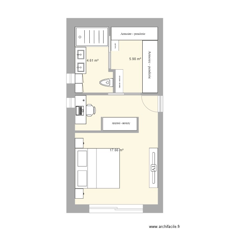 plan suite parental. Plan de 0 pièce et 0 m2