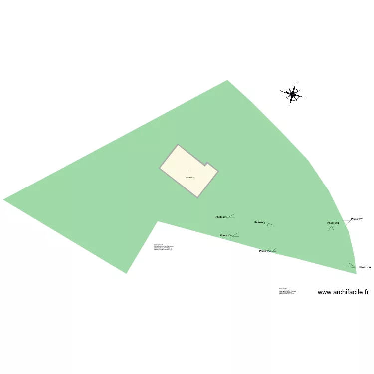 Photos emplacement du projet. Plan de 
