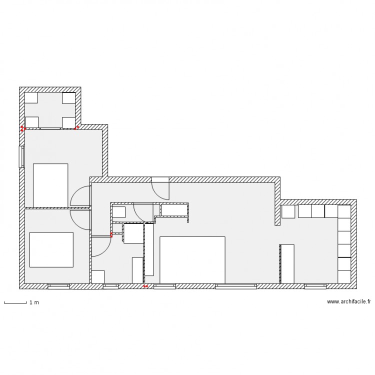 Appartement vide. Plan de 0 pièce et 0 m2