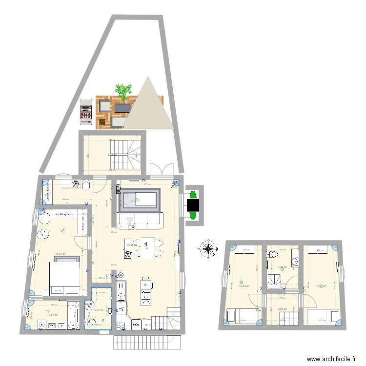 TEST 5. Plan de 9 pièces et 109 m2