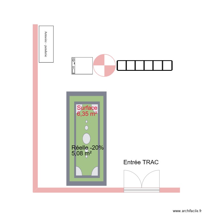 Table verte. Plan de 0 pièce et 0 m2