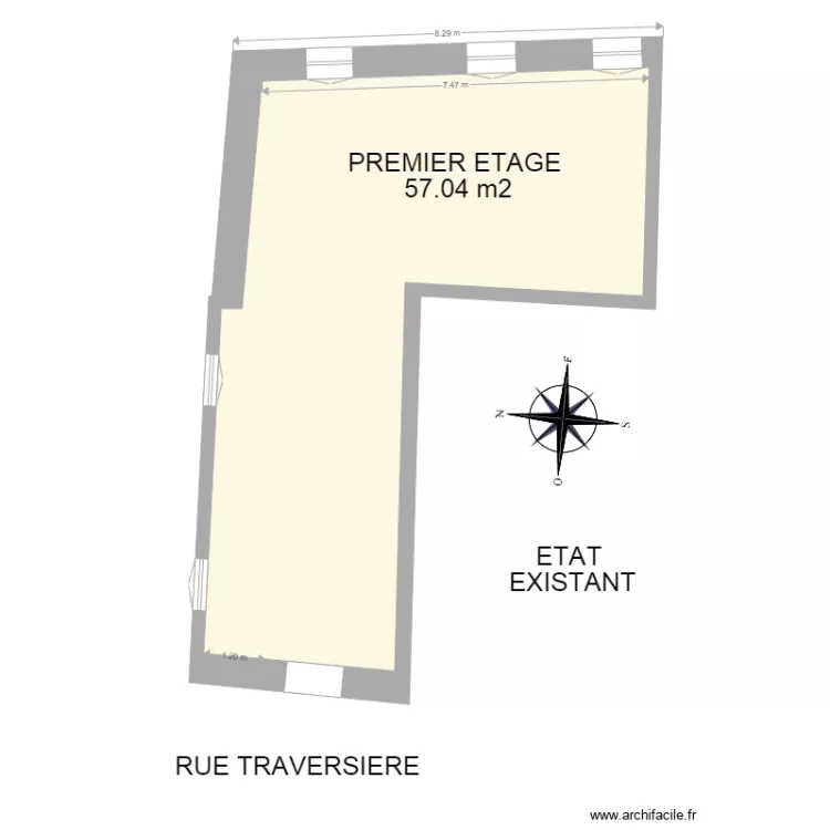 permis de construire EXISTANT. Plan de 