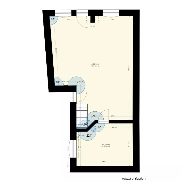 Evrard plan structure. Plan de 