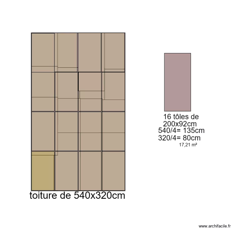 Toiture carport 01. Plan de 