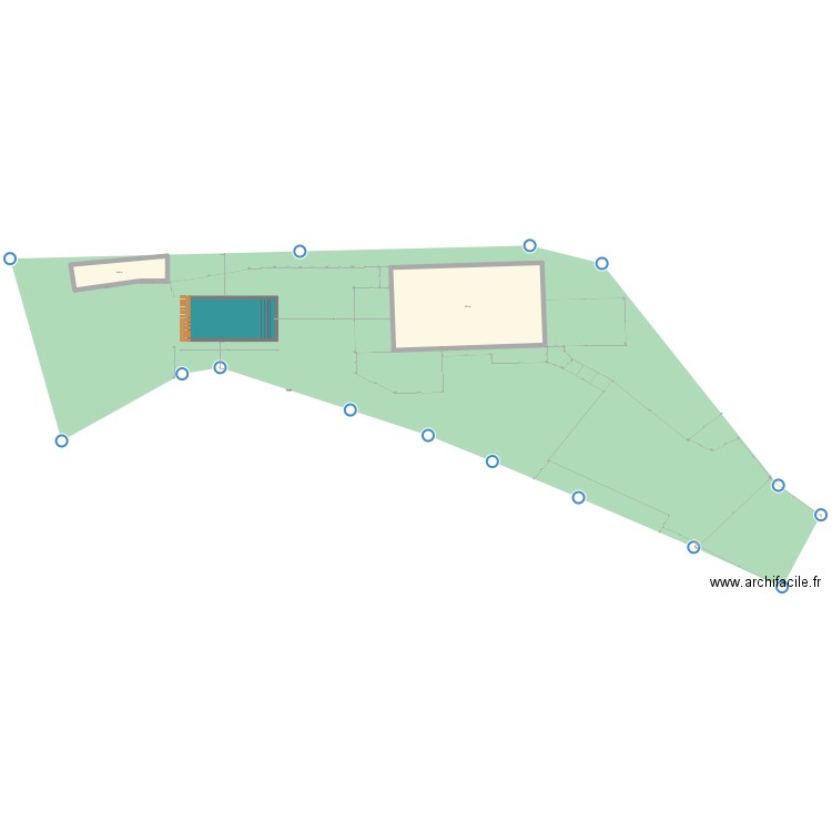 piscine plan cadastre. Plan de 2 pièces et 125 m2