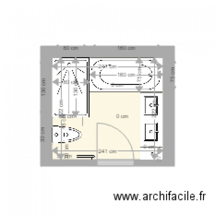 SDB 3. Plan de 0 pièce et 0 m2