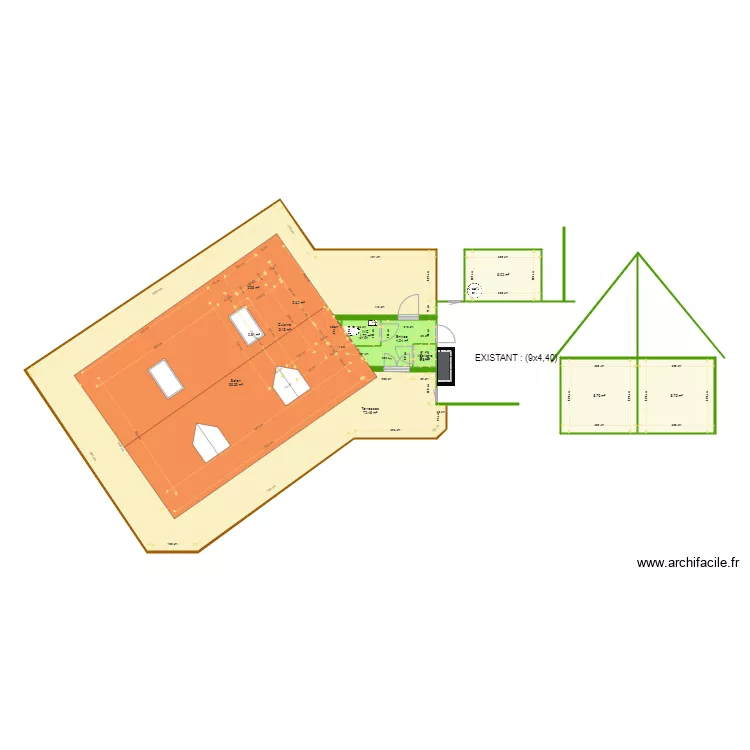 TRAVAUX LA CHARENTONNE TOITURE DE10F. Plan de 