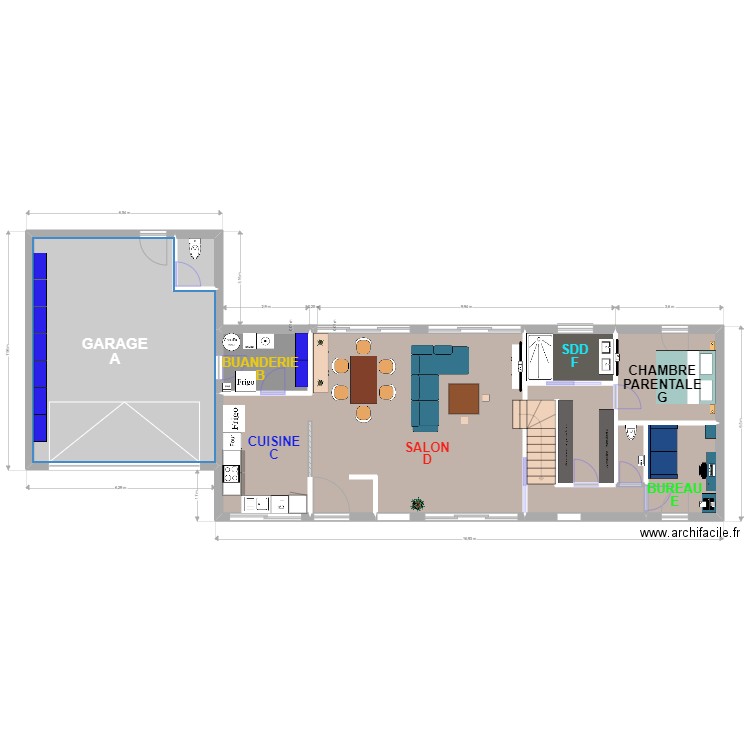 MAISON BEAUFORT RDC PLAN. Plan de 0 pièce et 0 m2