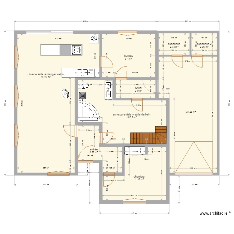 futur Maison quinssaines. Plan de 0 pièce et 0 m2