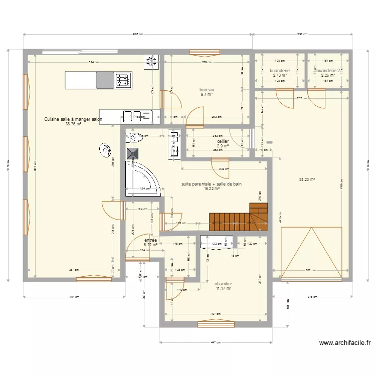 futur Maison quinssaines. Plan de 