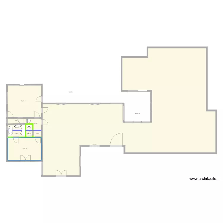 Cuisine Bureau EXISTANT OK. Plan de 