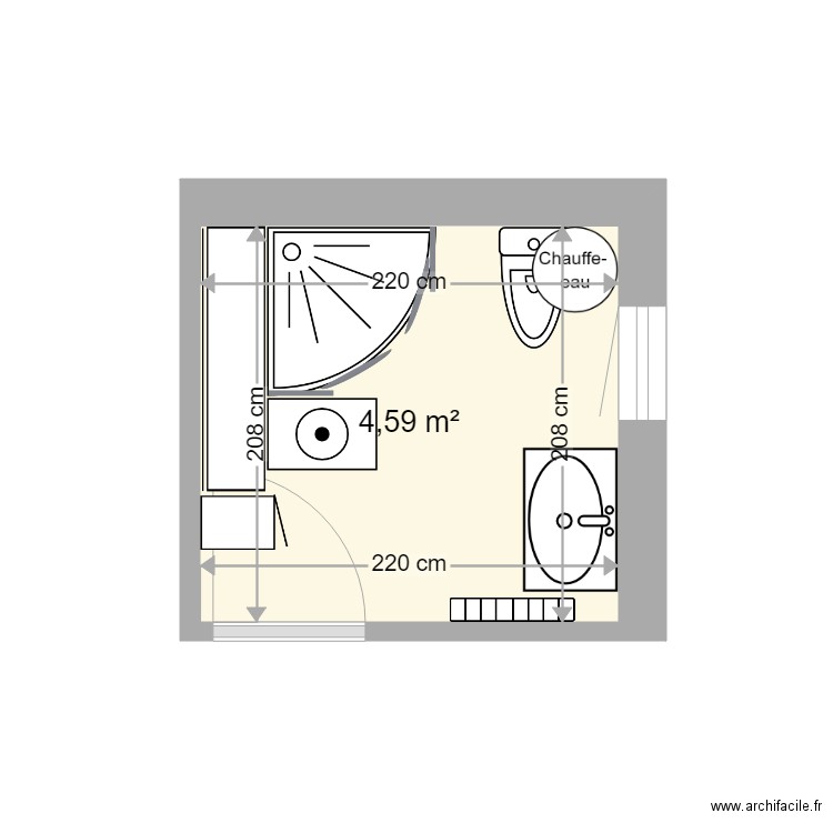 Salle d eau  EMONET. Plan de 0 pièce et 0 m2