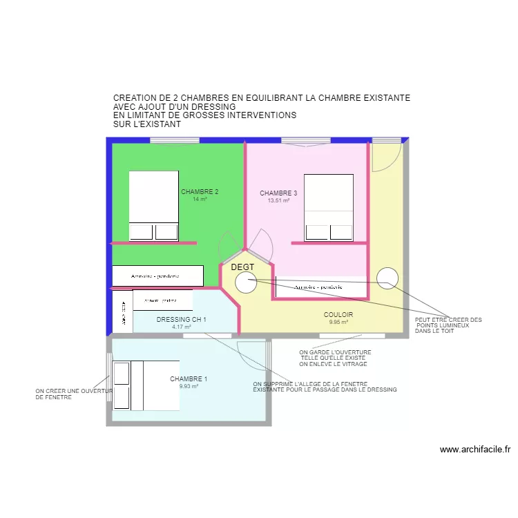 CARITEY SAPOIS PROJET. Plan de 