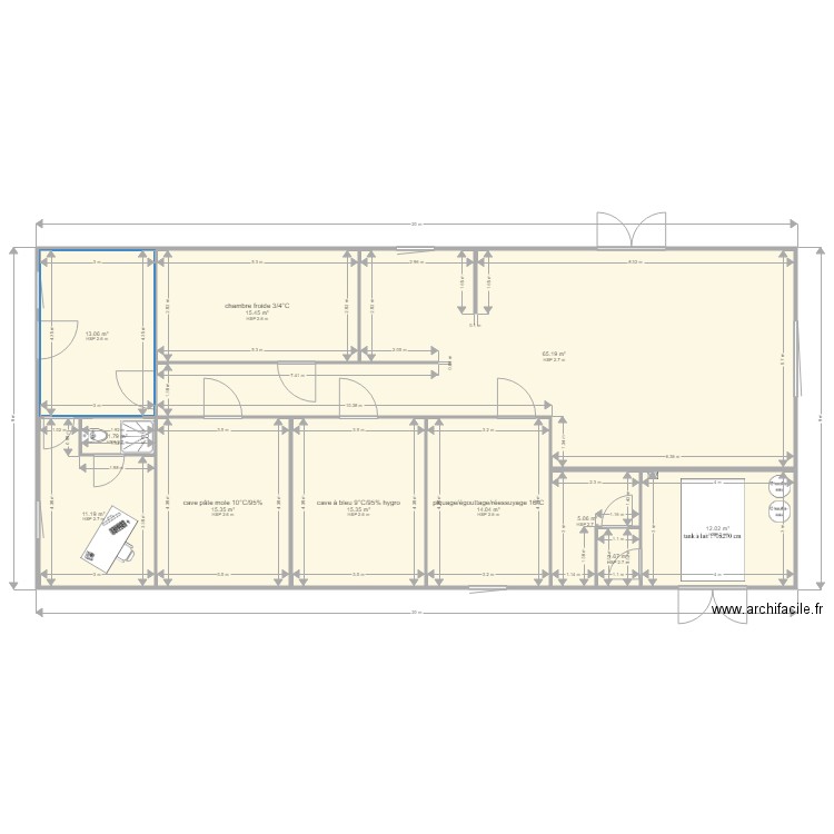 meindre. Plan de 0 pièce et 0 m2