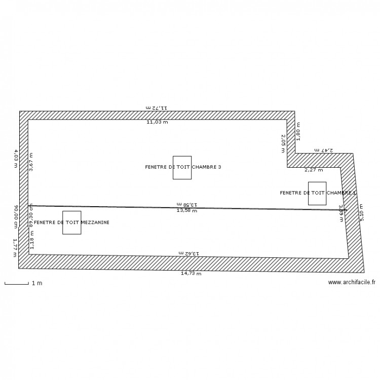 Implantation fenêtres de toit.. Plan de 0 pièce et 0 m2