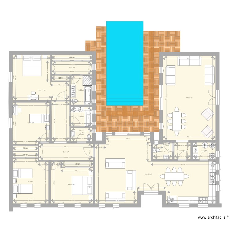 villa A et S. Plan de 0 pièce et 0 m2