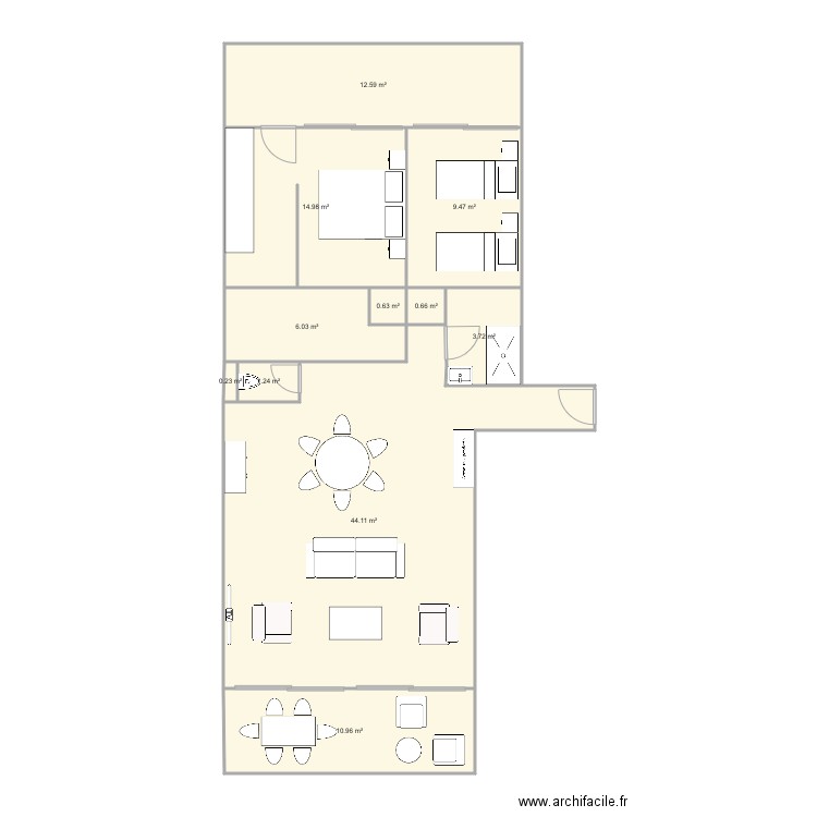 Plan lajarrige 83m2 Tx An2. Plan de 0 pièce et 0 m2