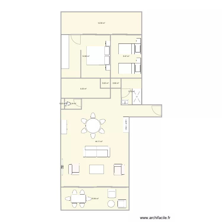 Plan lajarrige 83m2 Tx An2. Plan de 