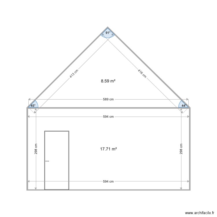 facade ouest. Plan de 0 pièce et 0 m2